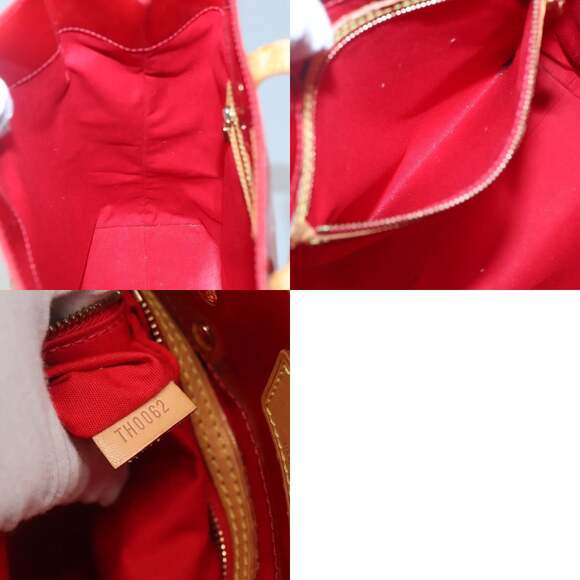 LOUIS VUITTON Monogram Vernis Reade MM Hand Bag Red Rouge M91086 - Picture 12 of 12